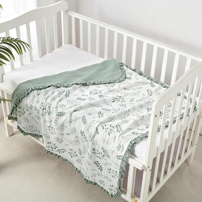 CREVENT 40''X40'' 100% Organic Cotton Muslin Baby Blanket - Image 3
