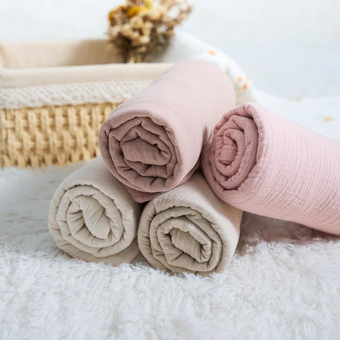 Meracorallo Muslin Swaddle Blanket, 100% Cotton Receiving Blanket - Image 7