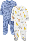 Simple Joys by Carter's Unisex Baby 2-pack Neutral Fleece Footed Sleep and Play by SimpleJoysbyCarters