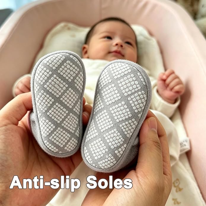 Baby Booties Fleece Unisex Non-Slip Shoes First Walkers 0-18 Months - Image 4