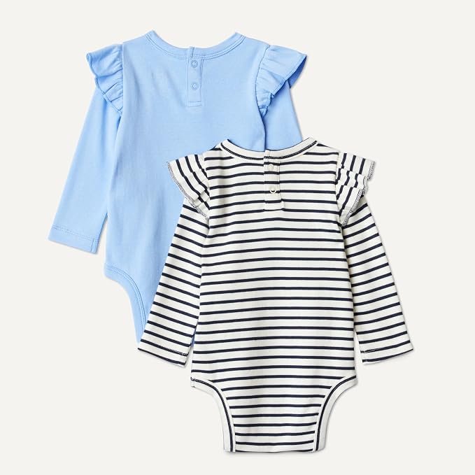 Amazon Essentials Baby Girls' Long-Sleeved Ruffle Bodysuits - Image 5