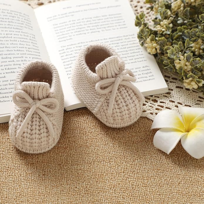 Baby Booties Newborn Baby First Shoes | Cozy Warm Knit Soft Booties - Image 7
