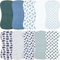 10-Pack Burp Cloths for Baby Boys and Girls by Benoxine