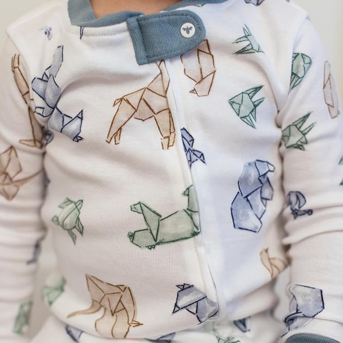 Burt's Bees Baby Boys Organic Cotton, Snug Fit Footed Sleeper Pajamas | - Image 4