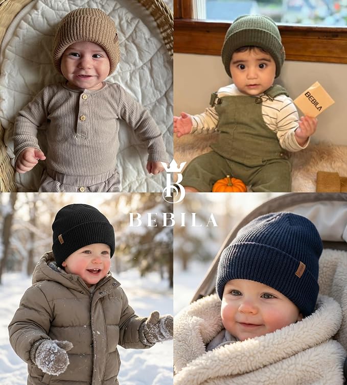 Baby Beanie Toddler Infant Winter Hats Knit Warm Caps - Image 6