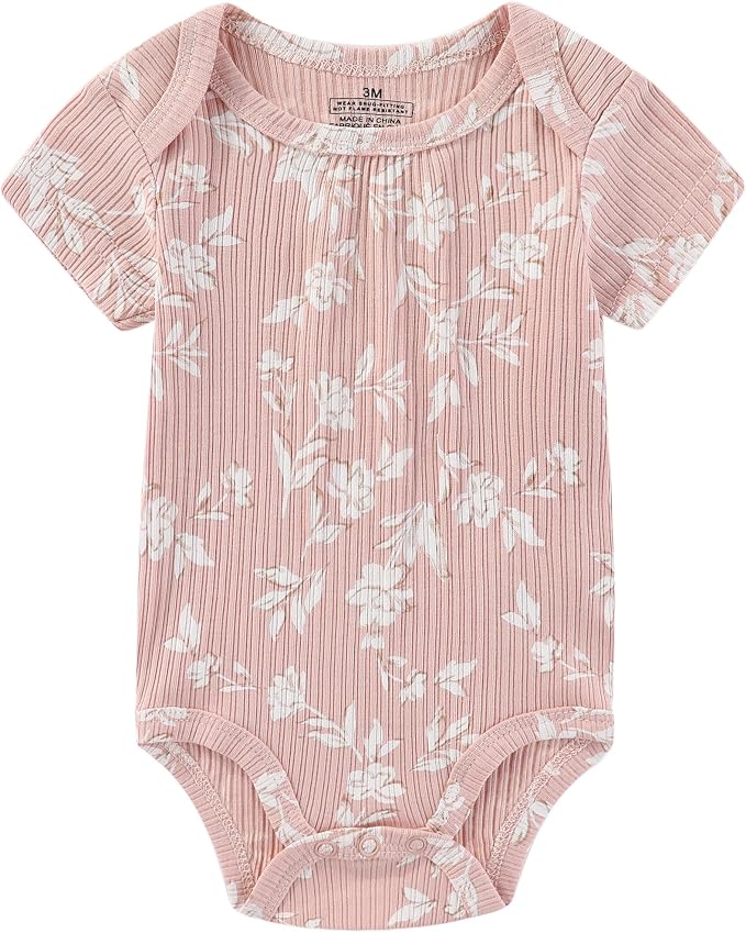 Baby Bodysuits Ribbed Mix Summer Newborn Boy Girl Clothes 5-pack | Multiple - Image 6