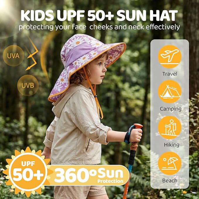 Baby Sun Hat with Neck Flap UPF 50+ - Image 2