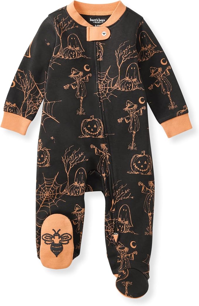 Burt's Bees Baby Boys' Organic Cotton, Sleep and Play Footed Pajamas | Easy zip by BurtsBeesBaby