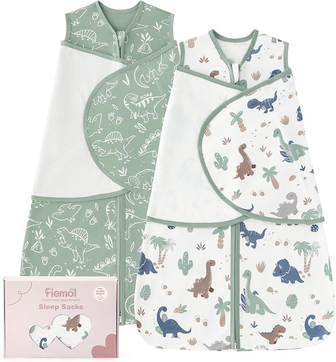 Baby Swaddle Sleep Sack 3-6 Months, Cotton Swaddles by FIEMOL