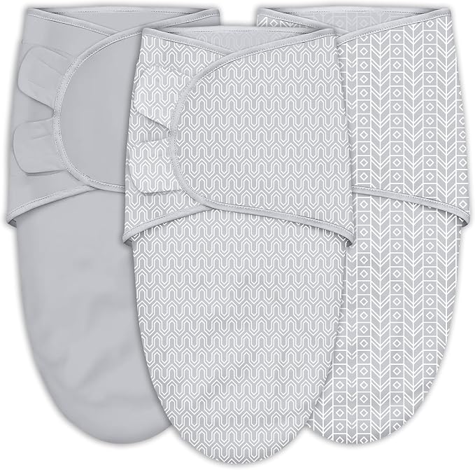 SWEET DOLPHIN 3-Pack Baby Swaddle Sleep Sacks by SWEET+DOLPHIN