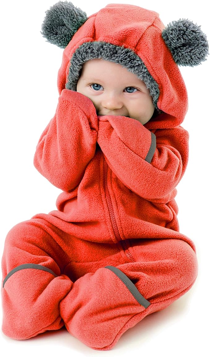Cuddle Club Fleece Baby Bunting Bodysuit Hoodie, Newborn by CuddleClub
