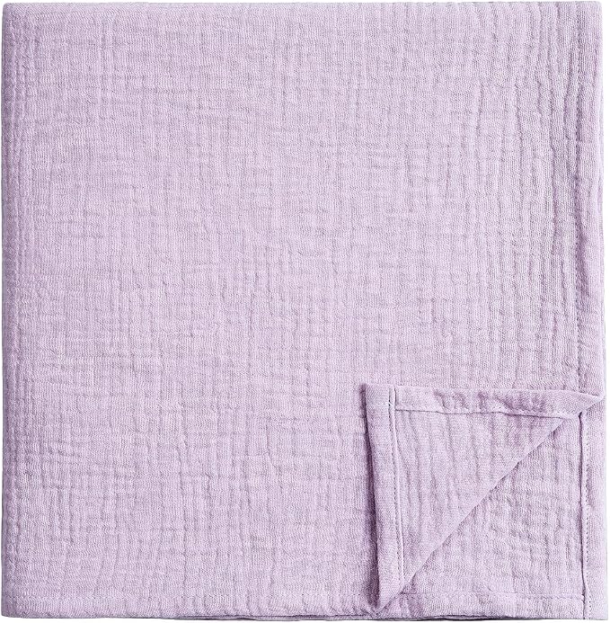 Meracorallo Muslin Swaddle Blanket, 100% Cotton Receiving Blanket, Lavender | by Meracorallo