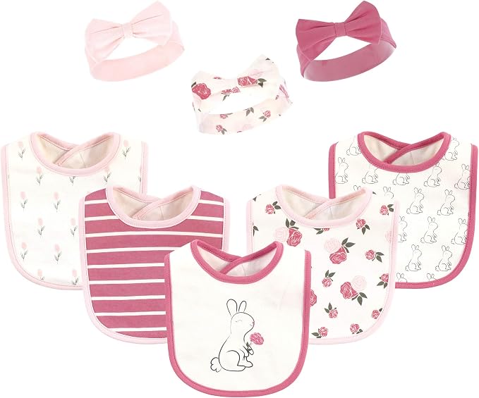 Hudson Baby Unisex Baby Cotton Bib and Headband Set by HudsonBaby