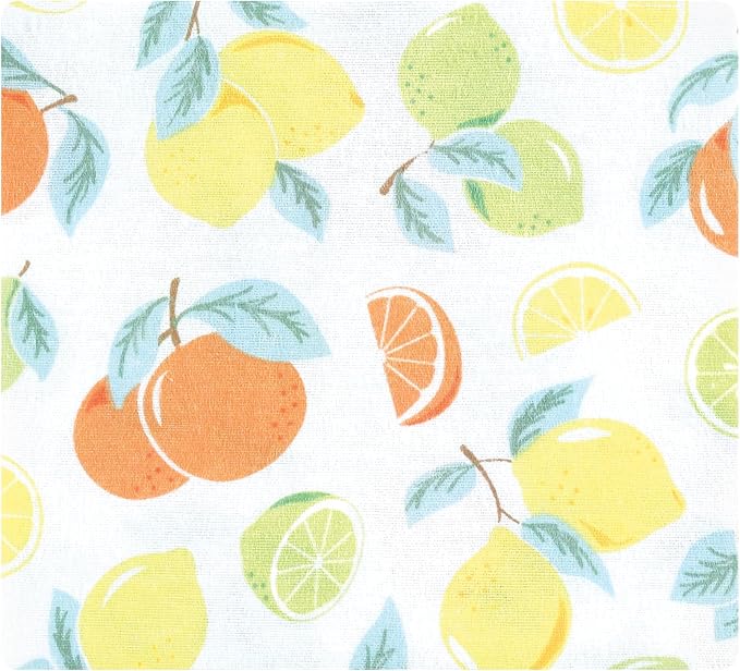 Hudson Baby Unisex Baby Cotton Flannel Receiving Blankets Bundle, Citrus Mint - Image 3