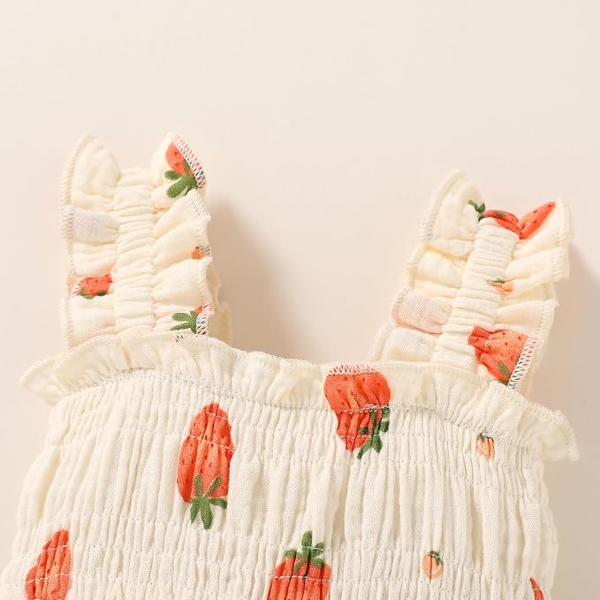 YOUNGER TREE Baby girl Romper Infant Summer Clothes Ruffle Sleeveless One Piece - Image 4