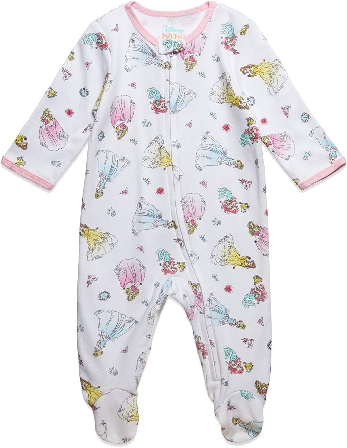 Disney Baby Girls' 2-Pack Footed Sleep N' Play Newborn to Infant - Image 3