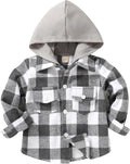 YOUNGER STAR Toddler Kids Boys Girls Flannel Hooded Plaid Shirt Button Baby Red by YOUNGER+STAR