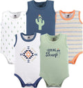 Hudson Baby Basics Unisex Baby 5-Pack Sleeveless Baby Bodysuits by HudsonBaby