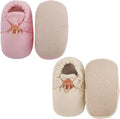 2 Pack Newborn Shoes Soft Sole Baby Sock Booties Drawstring Infant Boys Girls by DUONITITI