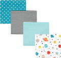 Hudson Baby Unisex Baby Cotton Poly Flannel Receiving Blankets, Happy Planets by HudsonBaby