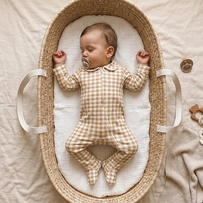 Seyurigaoka Newborn Baby Boy Girl Romper Long Sleeve Zipper Jumpsuit - Image 3