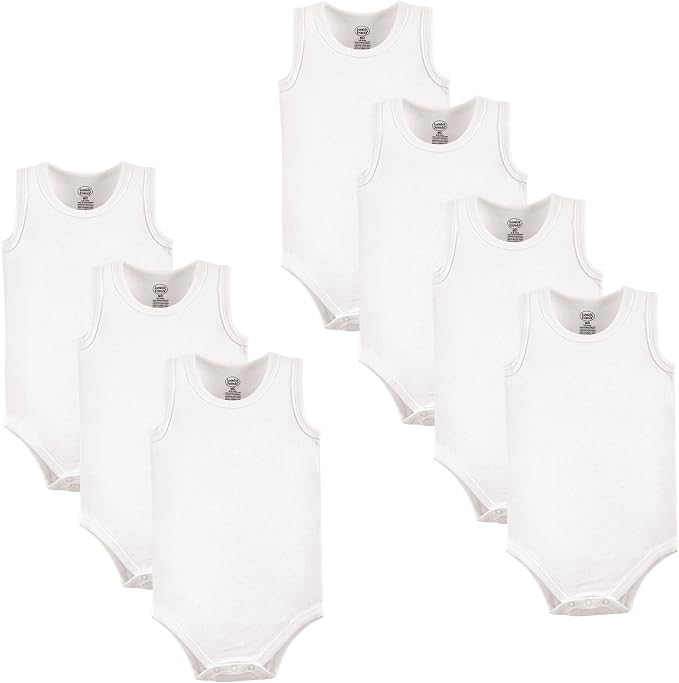 Luvable Friends Unisex Baby Cotton Sleeveless Bodysuits - Image 2