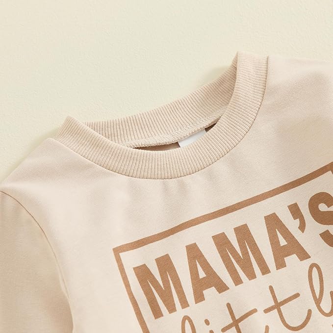 Toddler Baby Boy Fall Winter Outfit Long Sleeve Letter Print Sweatshirts and Jogger Pants Infant Boy Clothes