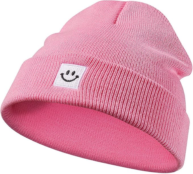 Baby Beanie Knit Ski Hat with Cute Face - Image 2