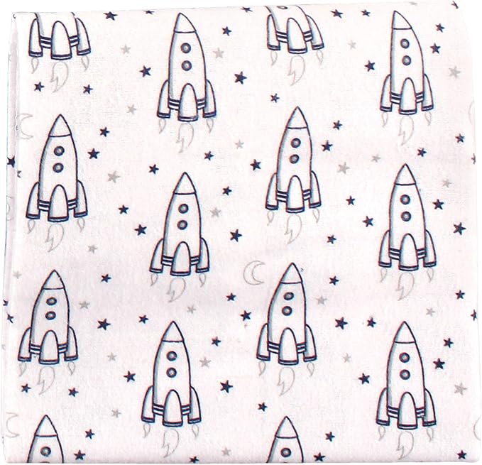Little Treasure Hudson Baby Cotton Poly Flannel Receiving Blankets Multipack - Image 2