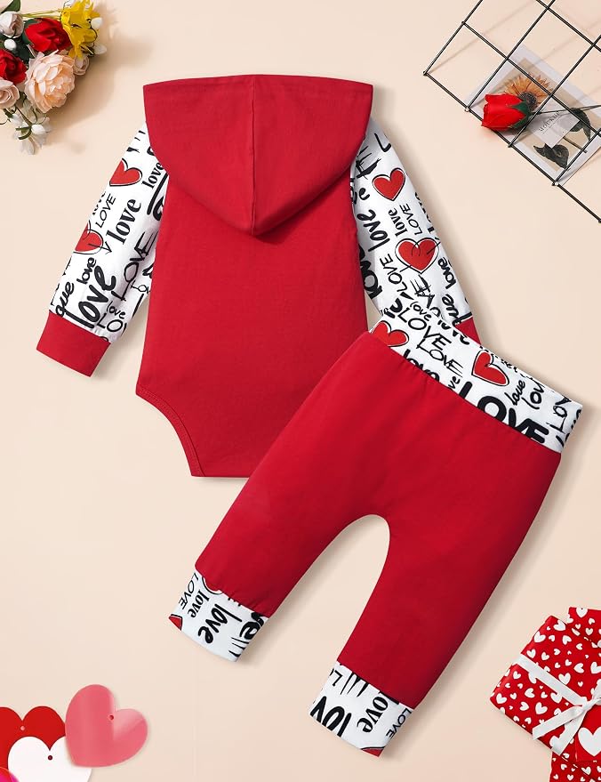Fommy Newborn Baby Boy Clothes Plaid Letter Print Long Sleeve Hoodies + Long - Image 7