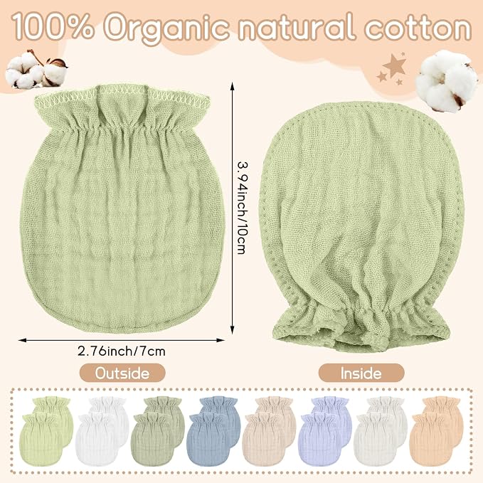 Baby Mittens Newborn No Scratch 0-6 Months - Image 2