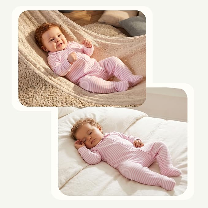 Seyurigaoka Newborn Baby Boy Girl Romper Long Sleeve Zipper Jumpsuit - Image 6