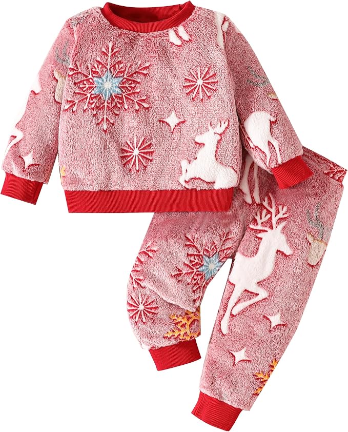 Jecson Toddler Girl Clothes Baby Girl Fleece Hoodie Outfits Thick Thermal by WarmthLoveinStitches