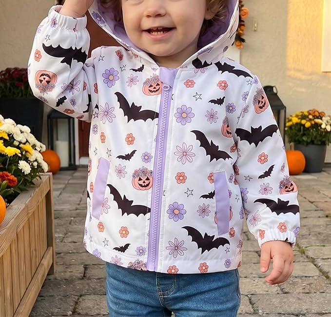 Toddler Baby Girl Windbreaker Jacket Zip Up Hoodie Long Sleeve Sweatshirt - Image 3