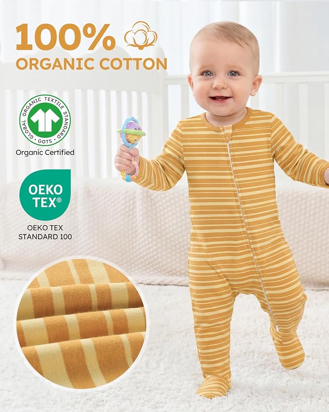 Baby Sleepers 100% Organic Cotton Pajamas - Image 3