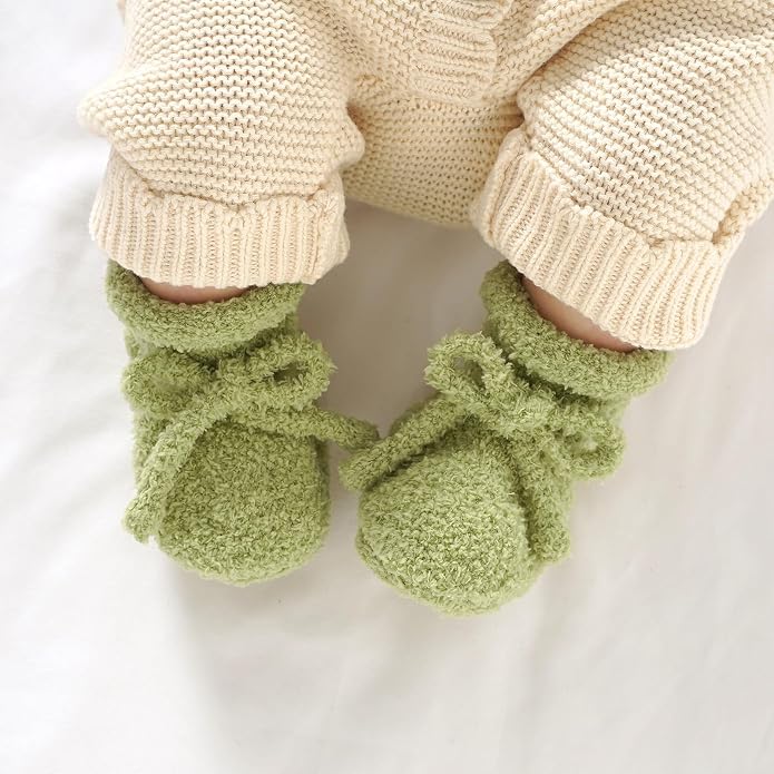 LAWKUL Cotton Baby Booties Newborn Fleece Shoes Sock - Image 4
