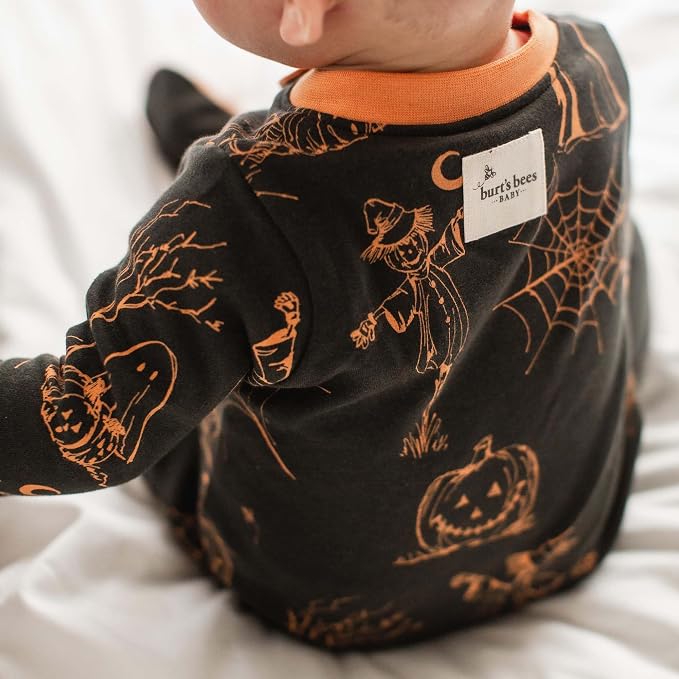 Burt's Bees Baby Boys' Organic Cotton, Sleep and Play Footed Pajamas | Easy zip - Image 5
