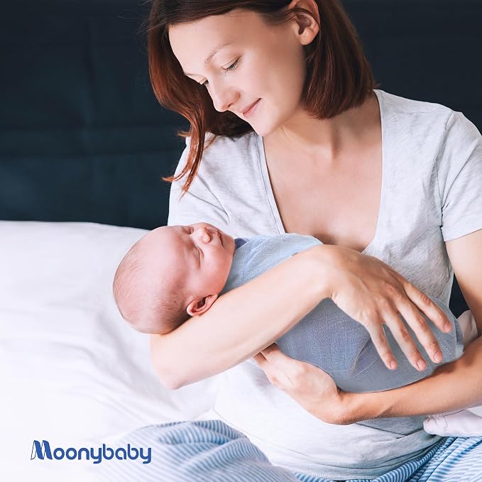 Moonybaby 100% Organic Swaddle Helps to Reduce The Moro Reflex, Certified by - Image 7
