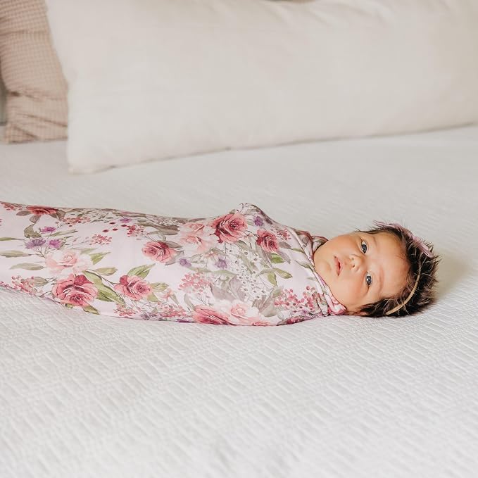 Copper Pearl Swaddle Blankets for Newborns | Soft Stretchy Receiving Blankets - Image 6