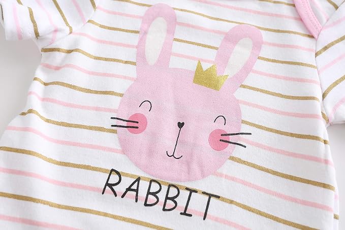 Kiddiezoom Baby Bodysuit Newborn Short Sleeve baby One-Piece Cotton 5-Pack baby - Image 3