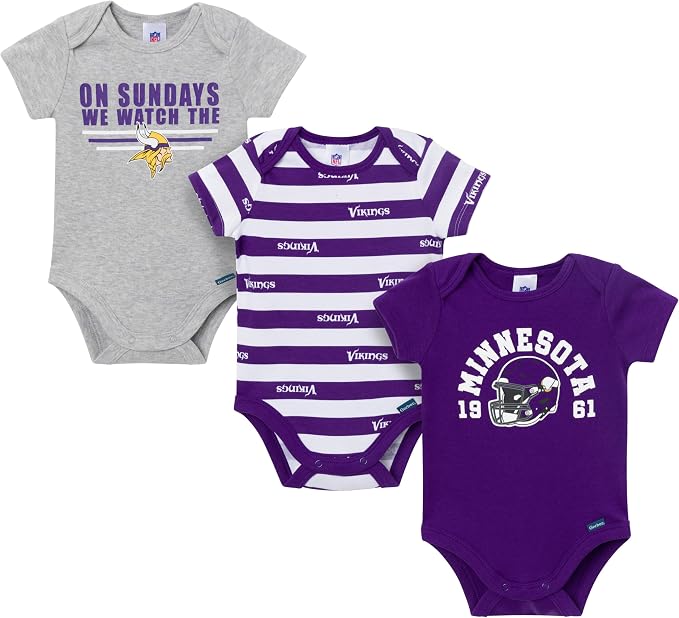 Gerber NFL Baby Boys 3-Pack Onesie Bodysuit by Gerber