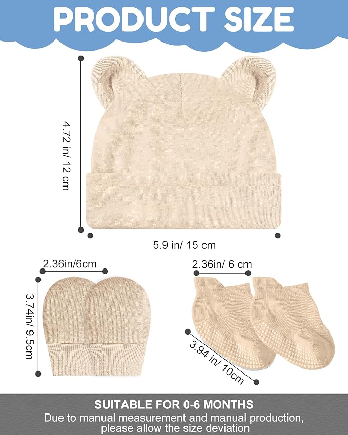 Geyoga Newborn Baby Hat Set - Image 3