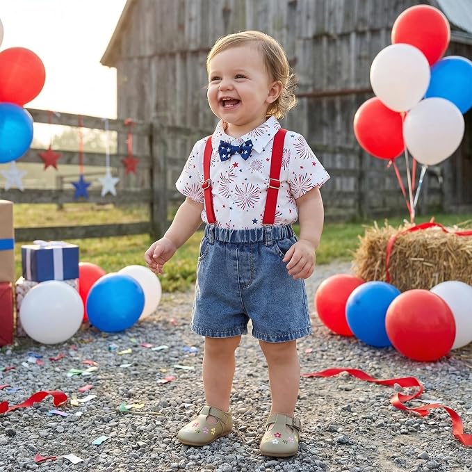 PUHHAPIEY Baby Boy Gentleman Wedding Outfit Dress Romper Suspender Pants | 0 3 - Image 4