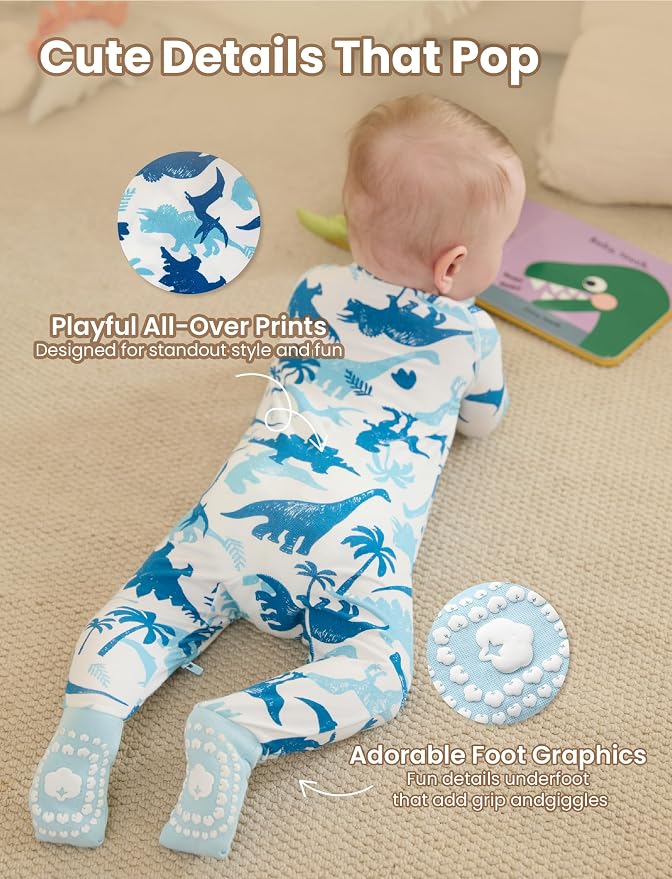 PATPAT Organic Cotton Baby Footie Pajamas - Image 6