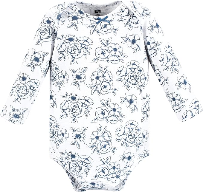 Hudson Baby Baby Girls' Cotton Long-sleeve Bodysuits 3-pack - Image 3