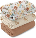 Muslin Swaddle Blankets for Newborn, 3 Pack Breathable Soft Receiving Blanket by LYRICHOMBABY