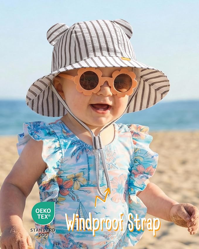 FURTALK Baby Sun Hat Infant Toddler Hat UPF 50+ Bucket Hat - Image 3