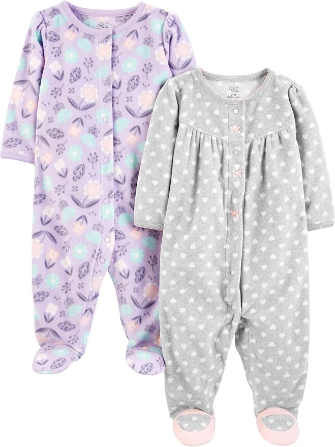 Simple Joys by Carter's Baby Girls' Cotton and Fleece Footed Sleep and Play by SimpleJoysbyCarters