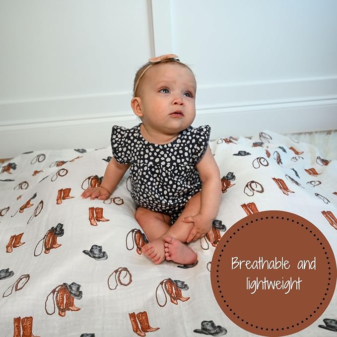LollyBanks Baby Swaddle Blankets, 100% Organic Cotton Muslin Baby Blanket | 47" - Image 6