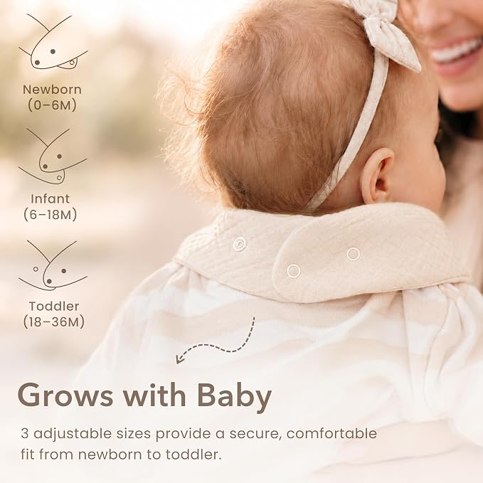 Konssy 10 Pack Baby Muslin Bandana Bibs - Image 5
